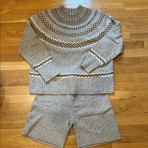 J.Crew Fair Isle Cashmere Yoke Sweater Set
